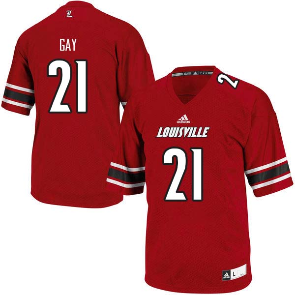 Men Louisville Cardinals #21 William Gay College Football Jerseys Sale-Red